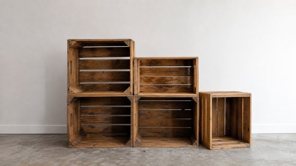 Astuces pour fabriquer un rangement modulable avec des caisses récupérées