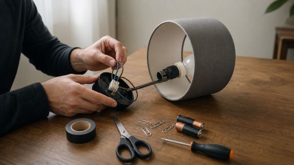 Réparer une lampe cassée avec des objets du quotidien : mode d'emploi