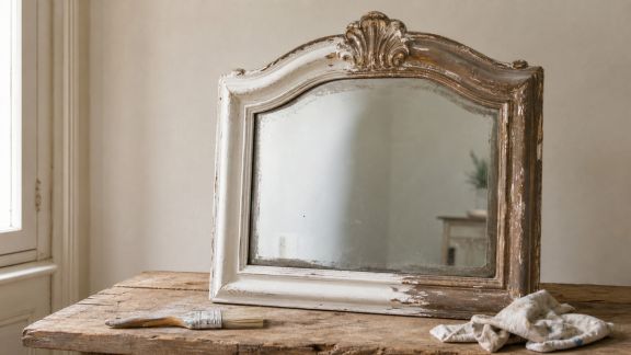 Comment donner une seconde vie à un miroir ancien avec de la peinture patinée